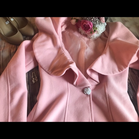 Jackets & Blazers - 💐 Pink dressy pea coat size small 🛍